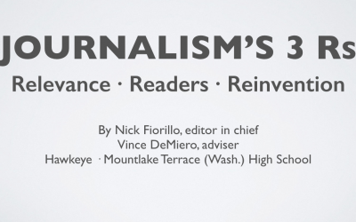 Journalism’s 3 Rs: Relevance · Readers · Reinvention